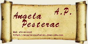 Angela Pešterac vizit kartica